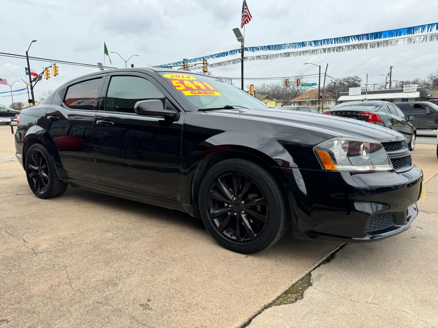 2014 BLACK DODGE AVENGER SE (1C3CDZAB6EN) , located at 5900 E. Lancaster Ave., Fort Worth, TX, 76112, (817) 457-5456, 0.000000, 0.000000 - Photo#2